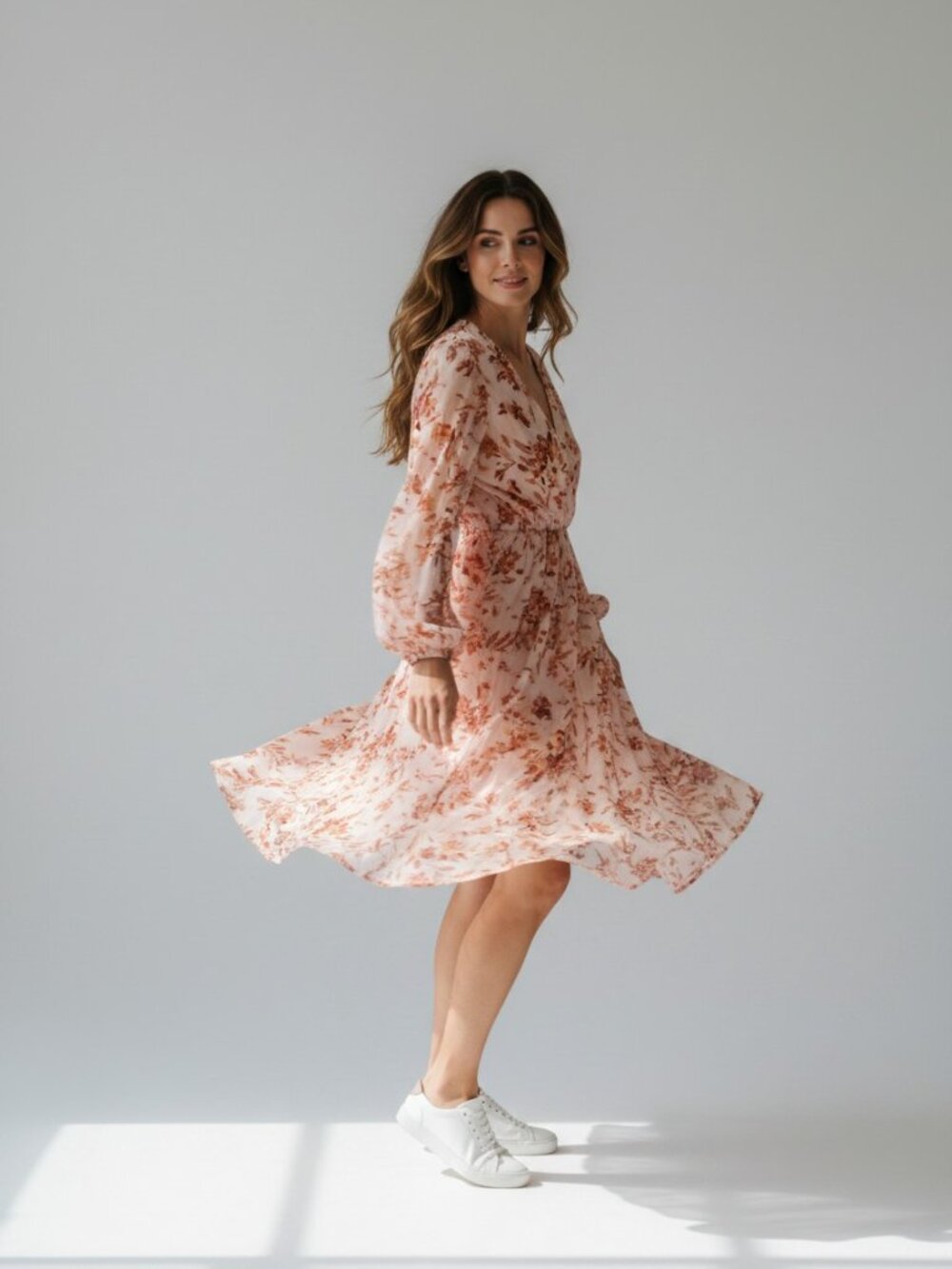 🌸 Emily Wonder Floral Dress NWT Large Flowy Boho Tie Back 🌸 - Picture 12 of 12